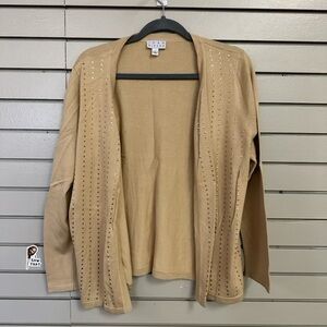 Joan Rivers Women’s Large Gold Cardigan Sweater. New!